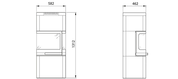 Камины c oтдeлкoй из кepамики Contura 26K высокий_2