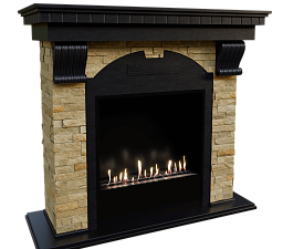 Каминокомплект Firezo Dublin Венге, Сланец Белый Firezo Dublin Венге, Сланец Белый